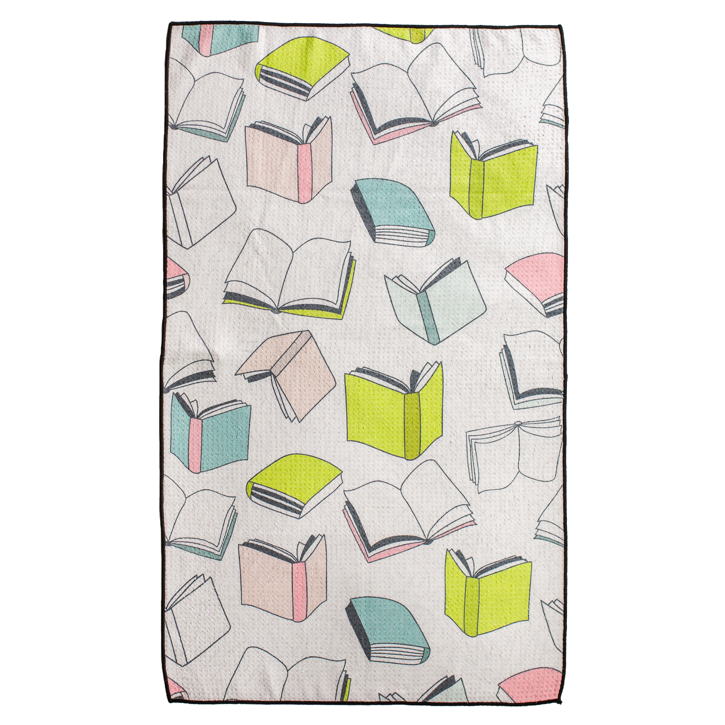 This shows the side of the colorful book pattern.