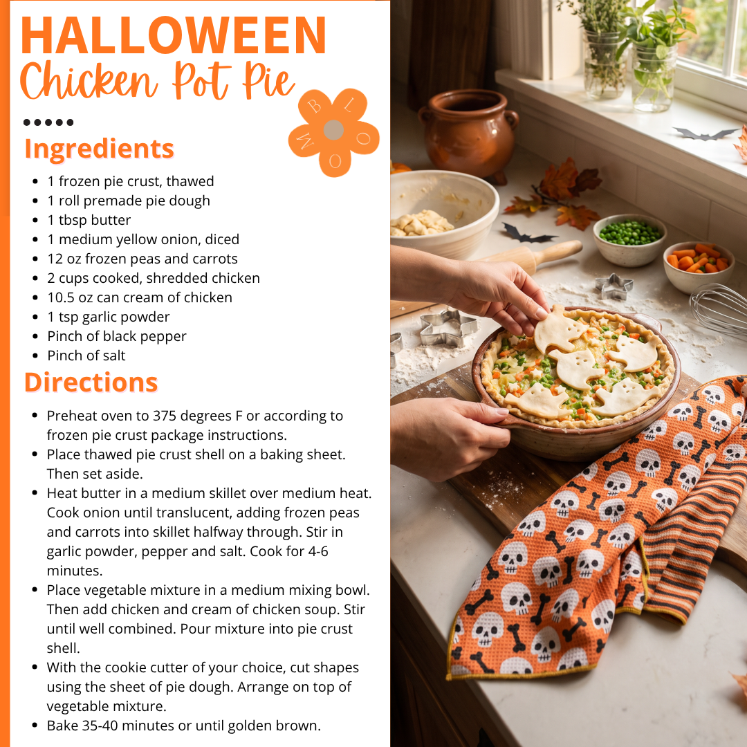 Halloween Chicken Pot Pie-Free Digital Recipe