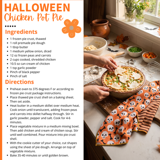 Halloween Chicken Pot Pie-Free Digital Recipe