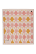 Load image into Gallery viewer, Pink Argyle Swedish Dishcloth
