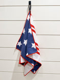 Load image into Gallery viewer, Red, white, and blue patriotic dish towel.  Featuring our waffle weave microfiber design.
